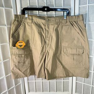 Savane Men's Comfort Hiking Cargo Shorts Khaki Size 42
